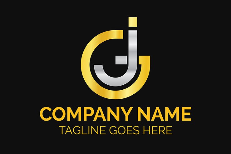 GJ letter mark monogram logo