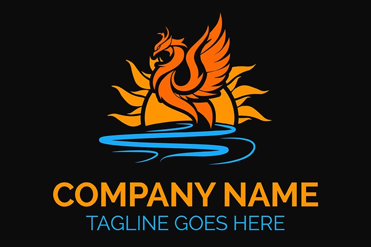 Dagon with sun icon logo