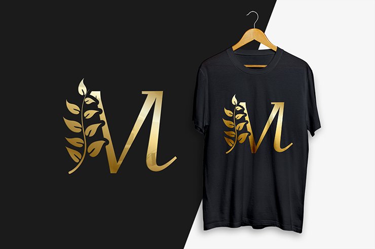 Letter M letter mark alphabetic gradient color vector logo