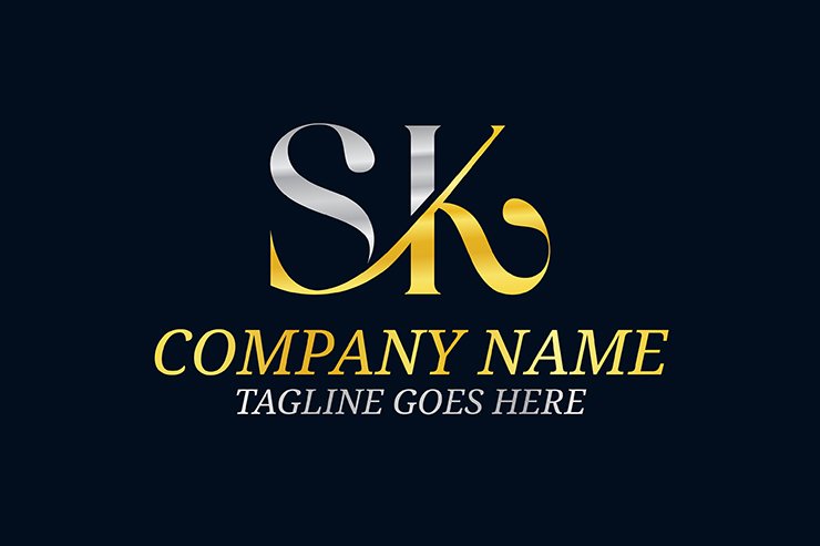 Letter SK letter mark icon vector logo