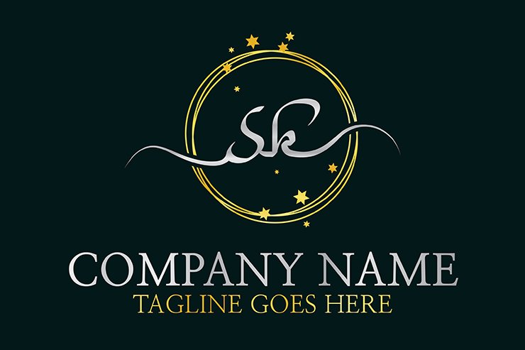 Letter SK letter mark icon vector logo