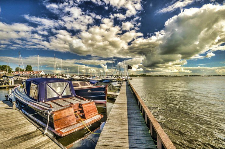 Pier sky cloud sea ocean water village yacht