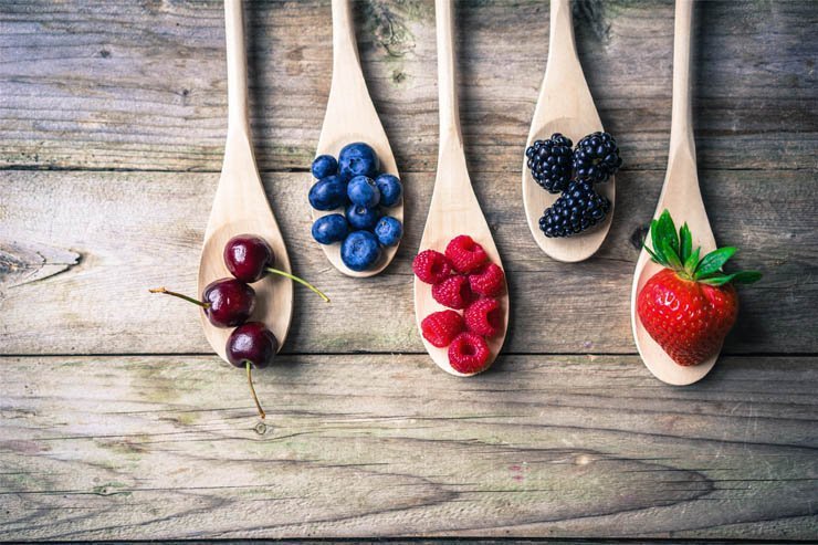 RusticFruits cherry spoon spoons fruit fruits eat food blackberry kitchen health healthy berry blueberry redberry strawberry