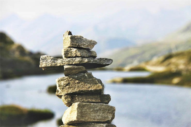 Stacked stones rock rocks stone nature water river sea lake mountains mountain