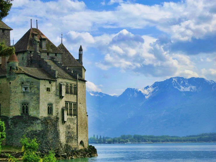 ancient water old sky castle mountain cliff window cloud cloudy nature