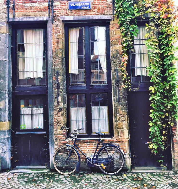 
									building bicycle house home street old ancient window