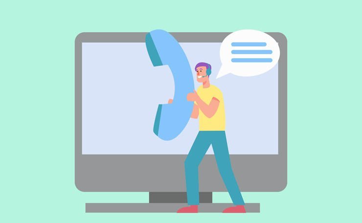 business job customer support desk call chat technical guide work ticket center operator care help telephone phone app