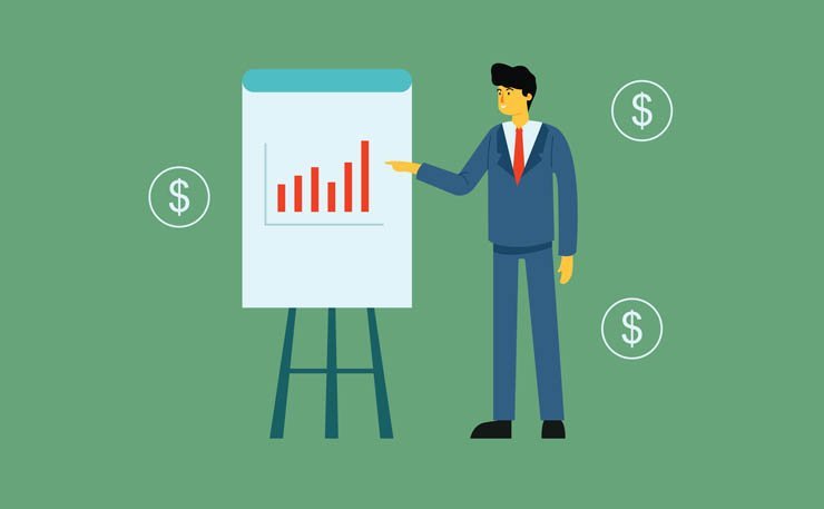 business owner success successful win won profit prize gain money chart charts board chart charts