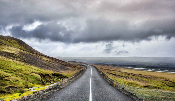 cloud cloudy ocean sky road hill mountain trip pathway