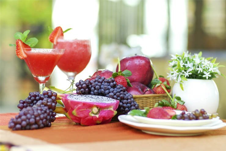 cocktail strawberry grapes fruit fruits passion dragon table drink drinks flower