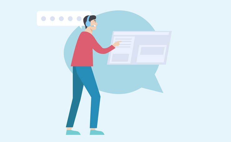 help business job customer support desk telephone call chat technical guide work ticket center operator care phone app