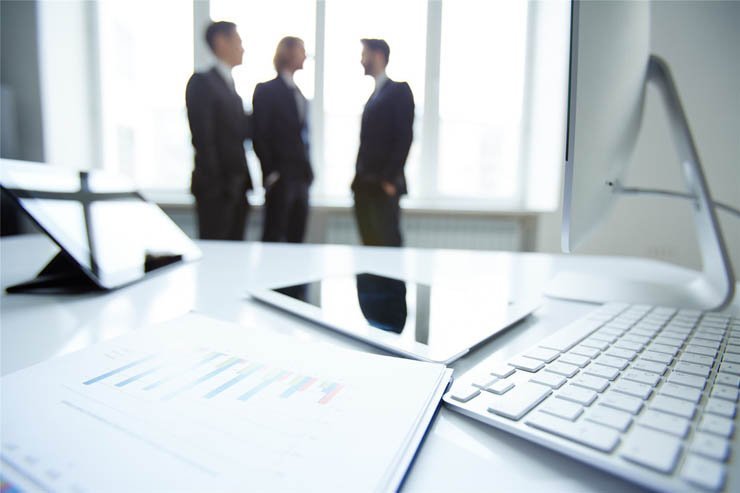 meeting work employee colleague colleagues report laptop screen tablet ipad keyboard monitor business office formal job career