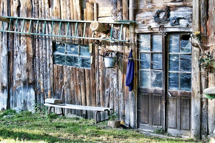 old house barn farm grass