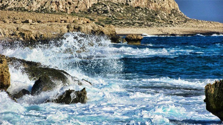 shore ocean sea wave waves beach summer