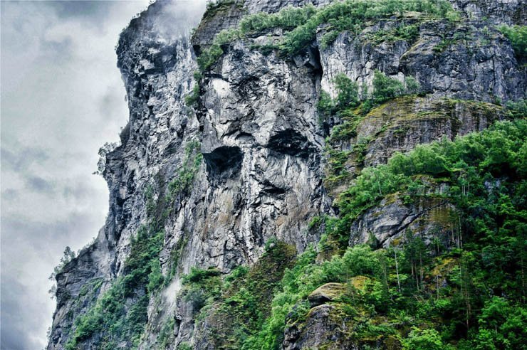 sky mountain trees cloudy cloud nature