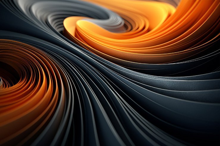 abstract art design waves curves wave curve orange black