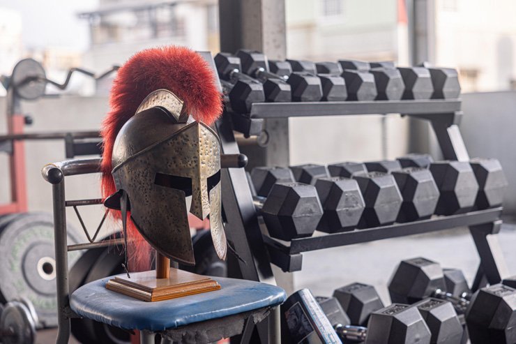 athlete weightlifting gym lifting healthy training lifting fitness health workout exercise sport sports weight fit sparta mask dumbbell