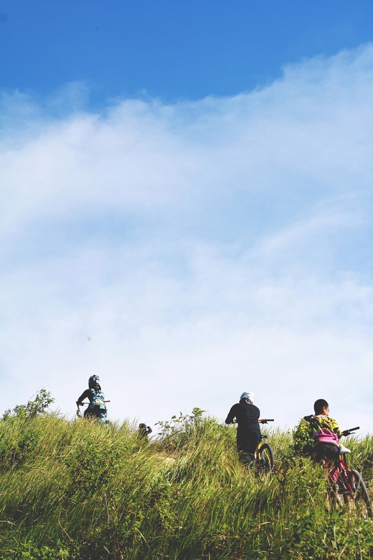 bicycle bike hill mountain cycling sky sport sports lifestyle activity