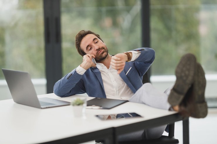 business finance formal job work employee working boss leader manager call startup entrepreneur office desk