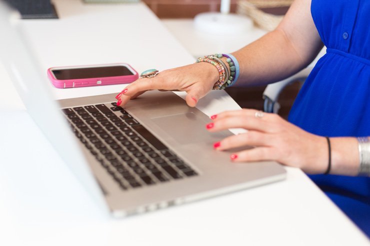 business finance formal job work employee working laptop hands hand female woman women mobile office desk