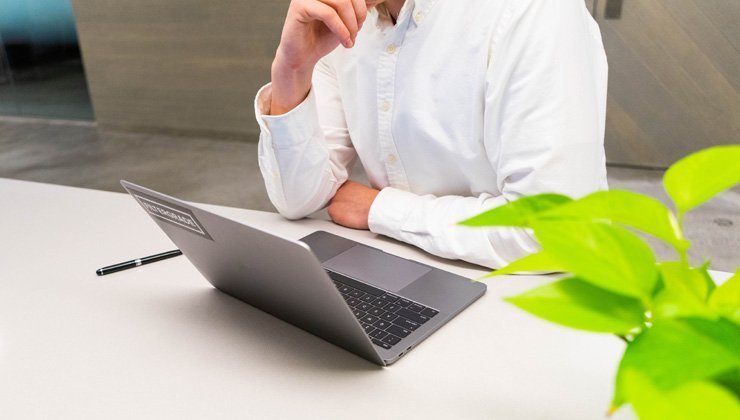 business finance formal job work employee working laptop office desk computer remote home