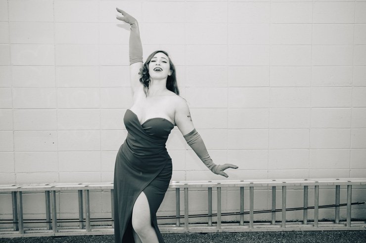 fashion beauty elegant elegance style stylish fashionista fashionable outfit lady woman women female dress gloves ladder black white model happy