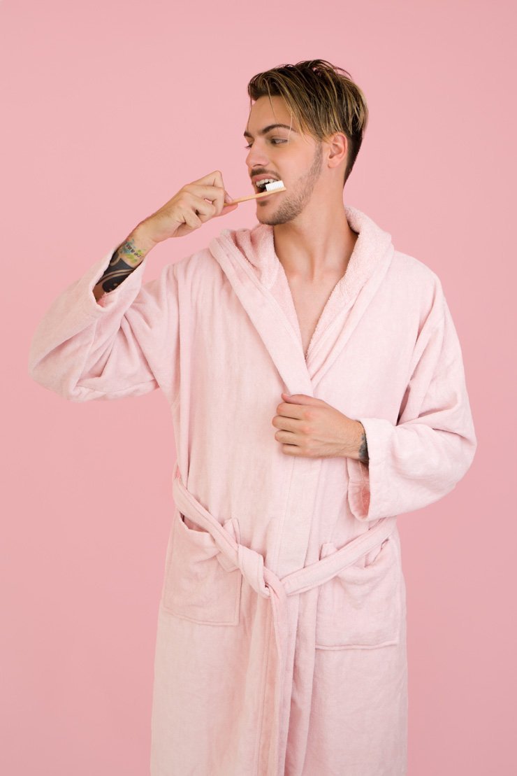 fashion beauty elegant elegance style stylish fashionista fashionable outfit man men male toothbrush hairstyle bath robe tattoo model