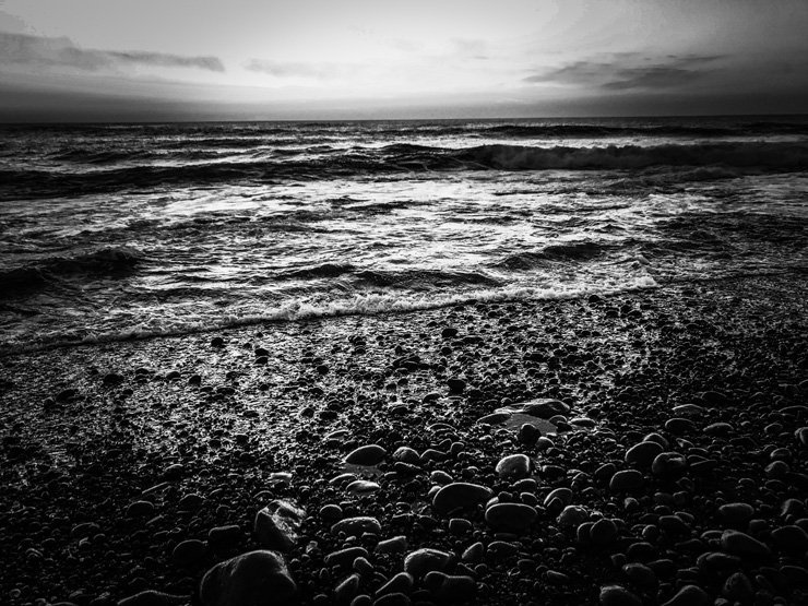 rocks rock black water sea sky ocean nature