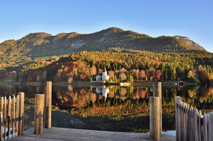 water nature landscape sea ocean sunset sky house home mountain