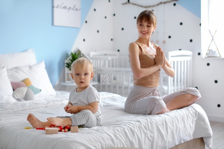 yoga relax relaxation meditation meditate back pain stress relief flexibility flexible strength pose poses health bed mom exercise workout