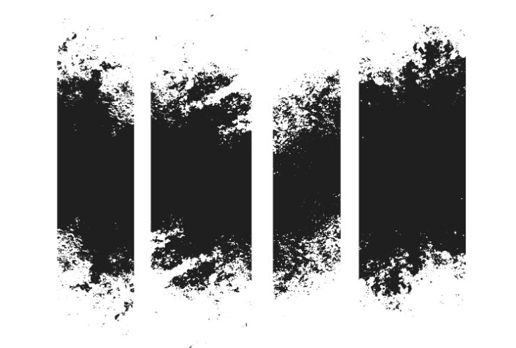 Dirty Distressed Stroke Texture Banner Set Four