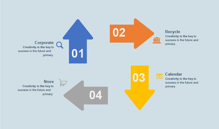 Arrows Process Steps Infographics