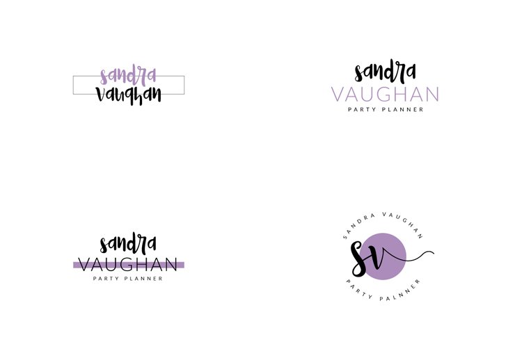 Artistic Logo Modern Party Planner
