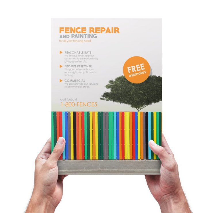 
									Fence Repair Flyer Template