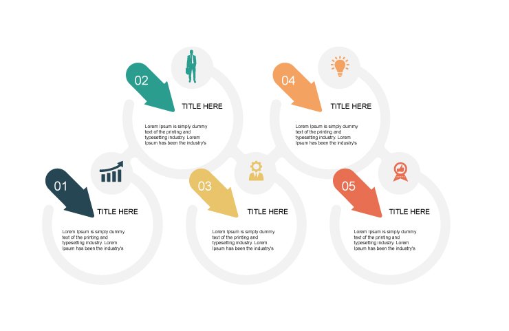 Flat Arrows Titles Infographics
