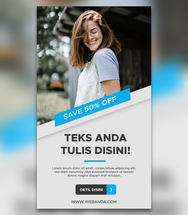 Happy Discount Story Banner