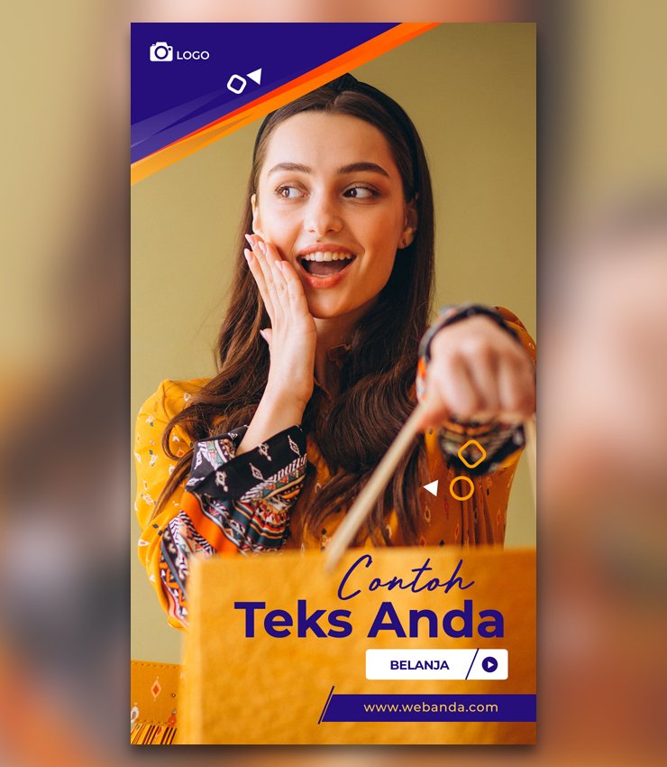 Happy Shopping Bags Story Banner