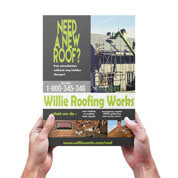 Roof Repair Flyer Template