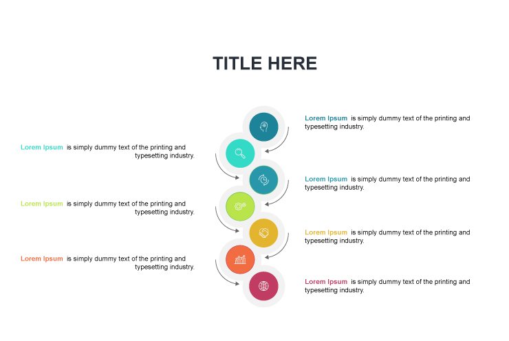 Round circle steps flat infographics