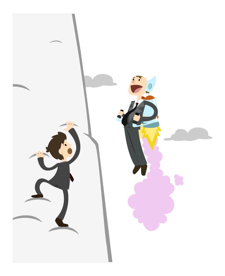 Struggle Success Climbing