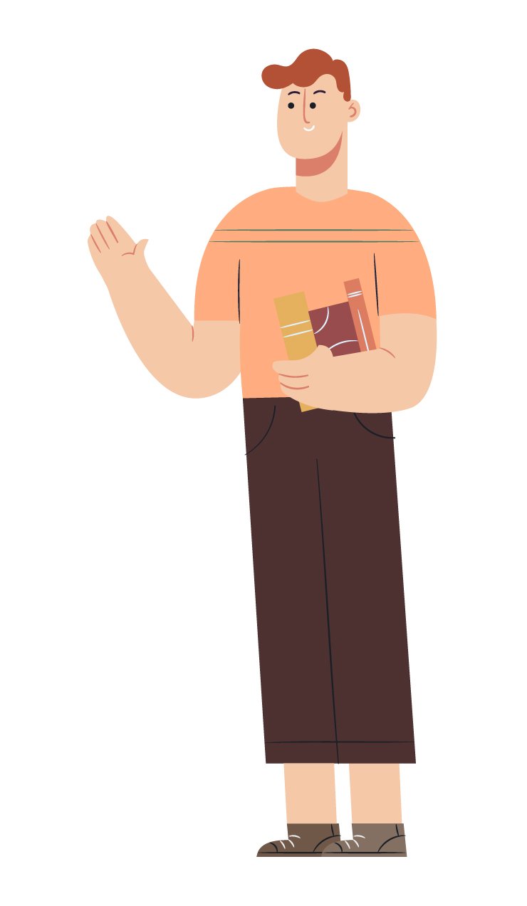 Student Holding Books