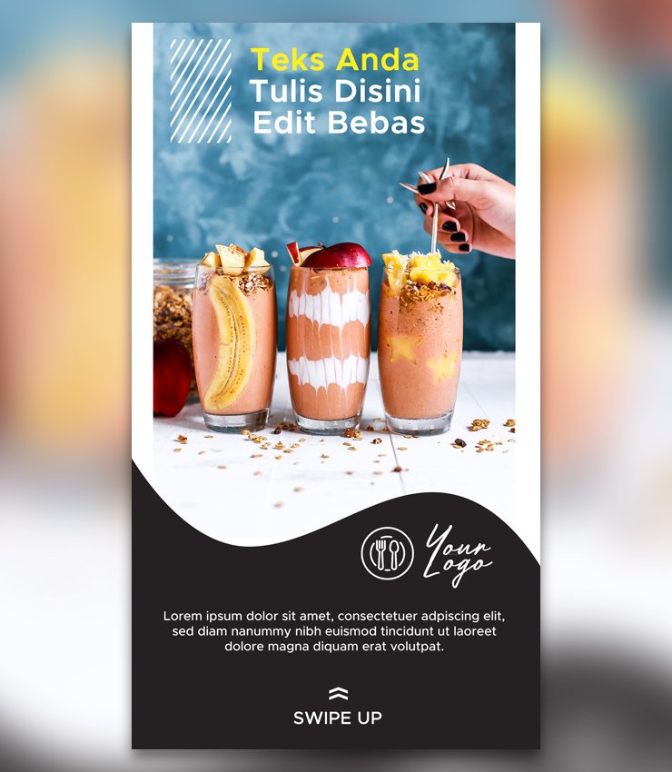 Summer Fresh Drink Story Banner