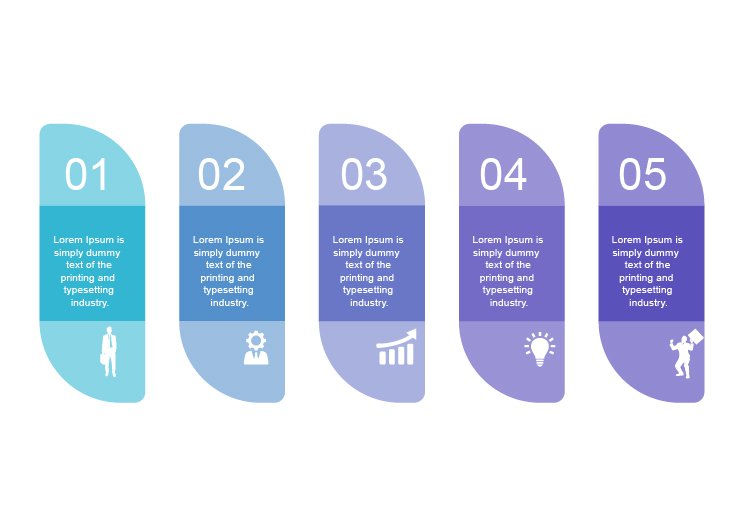 Vertical Banners Titles Icons