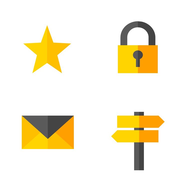 Yellow Icons Pack