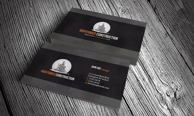 
									construction corporate building business card