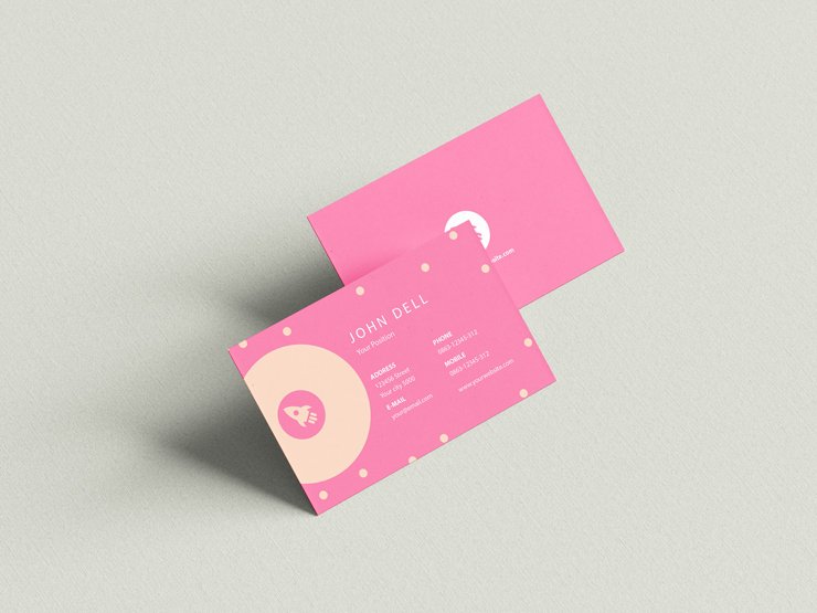 donut sweet childish business card