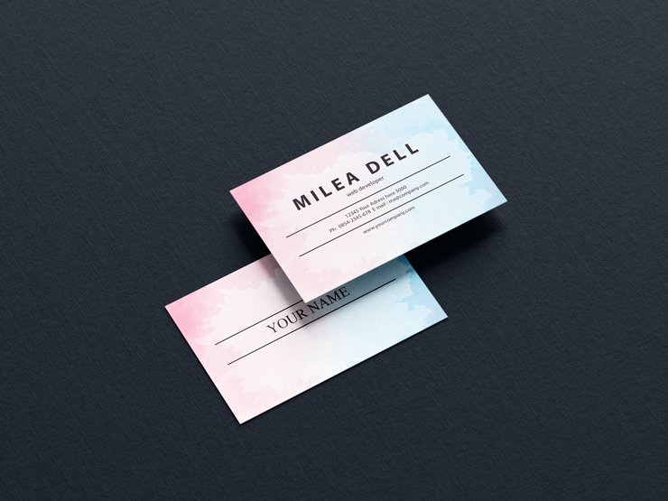 elegant colorful splash business card