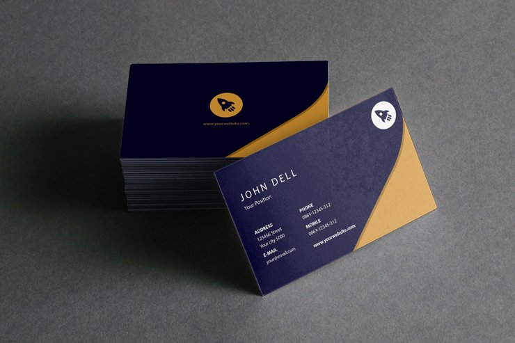 elegant modern clean business card