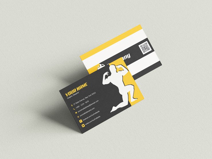 gym fitness club business card