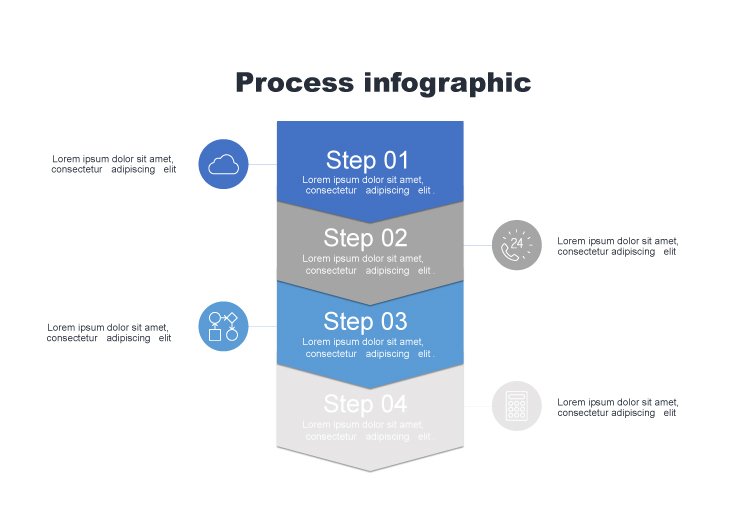 hierarchy steps process infographics